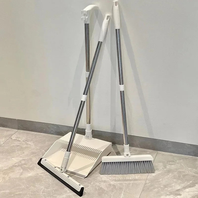 3 in 1 Broom Dustpan Set Combination Home Brushes Wipe Water Magic Folding Non Stick Soft Hair Sweeping Tools Cleaning Supplies